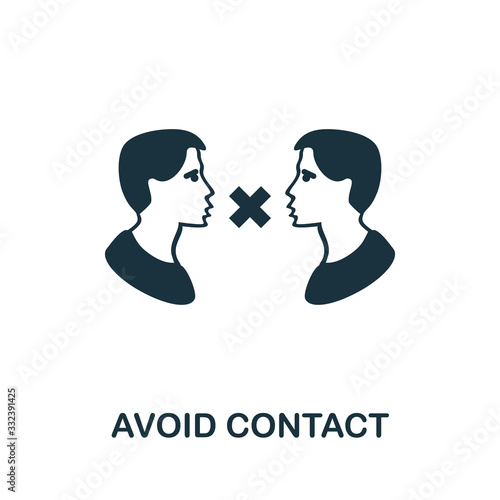 Avoid Contact icon. Simple illustration from coronavirus collection. Creative Avoid Contact icon for web design, templates, infographics and more