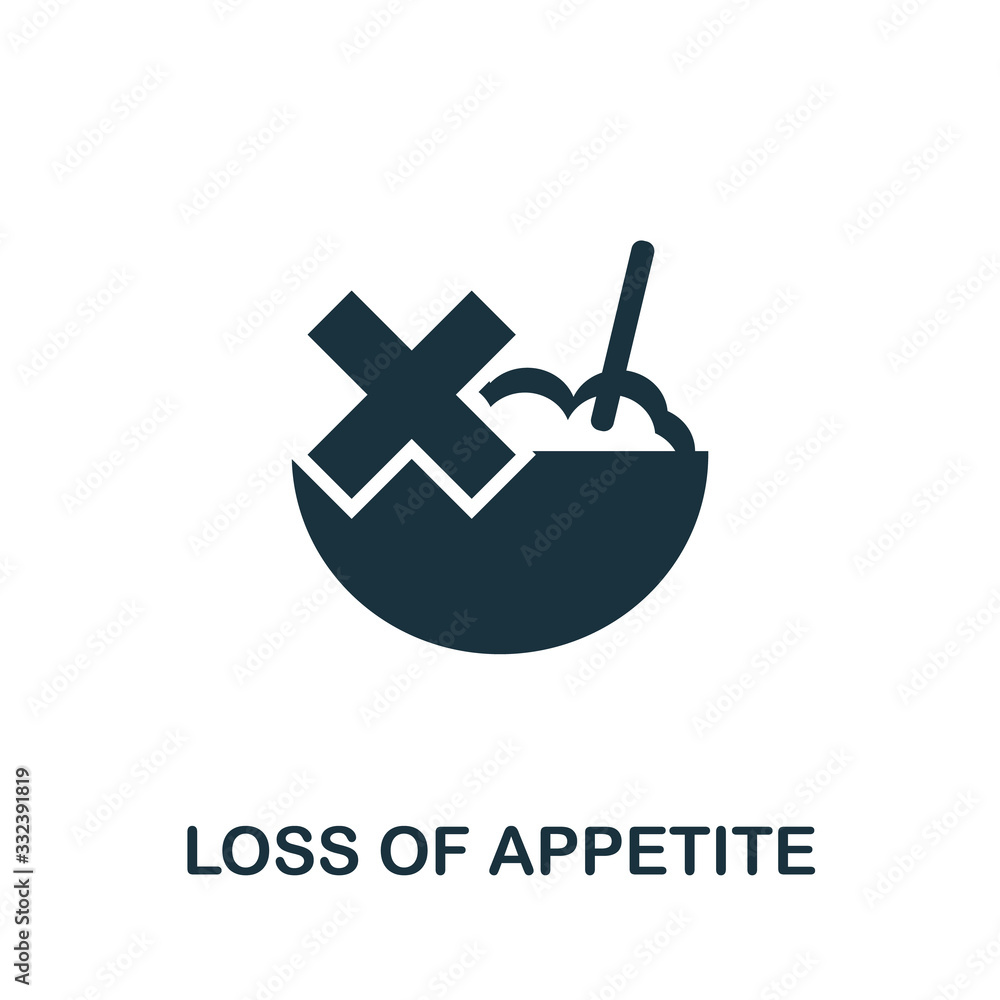 Loss Of Appetite icon. Simple illustration from coronavirus collection. Creative Loss Of Appetite icon for web design, templates, infographics and more Loss Of Appetite icon. Simple illustration from coronavirus collection. Creative Loss Of Appetite icon for web design, templates, infographics and more
