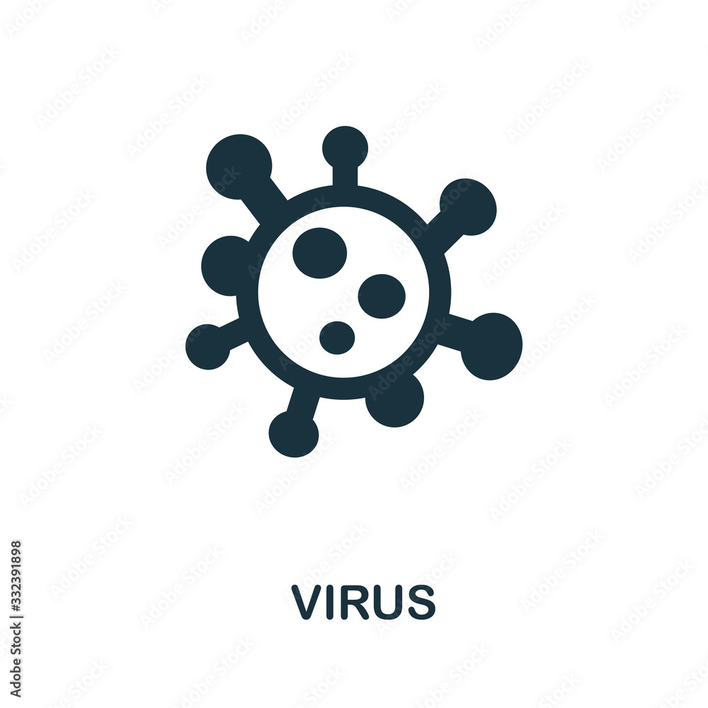 Virus icon. Simple illustration from coronavirus collection. Creative Virus icon for web design, templates, infographics and more Virus icon. Simple illustration from coronavirus collection. Creative Virus icon for web design, templates, infographics and more