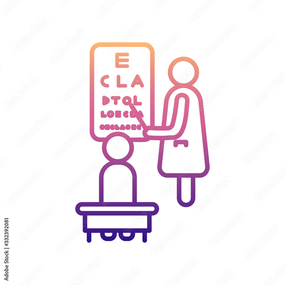 oculist nolan icon. Simple thin line, outline vector of Hospital icons for ui and ux, website or mobile application oculist nolan icon. Simple thin line, outline vector of Hospital icons for ui and ux, website or mobile application