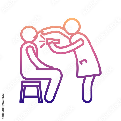 otolaryngologist nolan icon. Simple thin line, outline vector of Hospital icons for ui and ux, website or mobile application