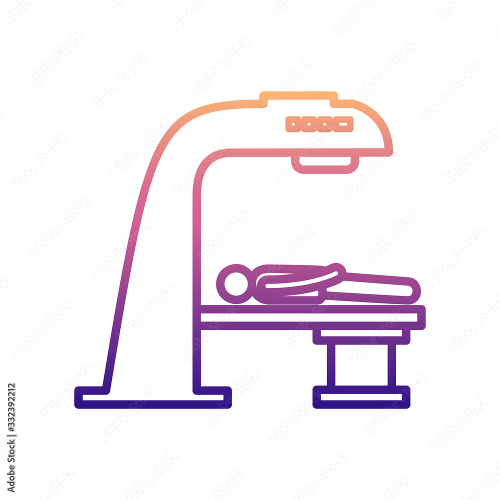 x-ray treatment nolan icon. Simple thin line, outline vector of Hospital icons for ui and ux, website or mobile application