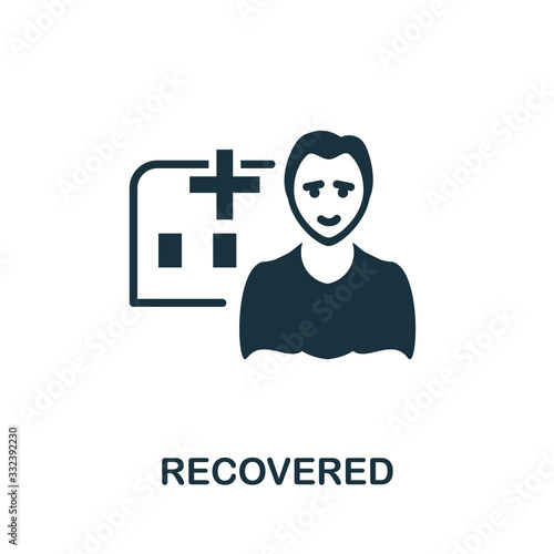 Recovered icon. Simple illustration from coronavirus collection. Creative Recovered icon for web design, templates, infographics and more