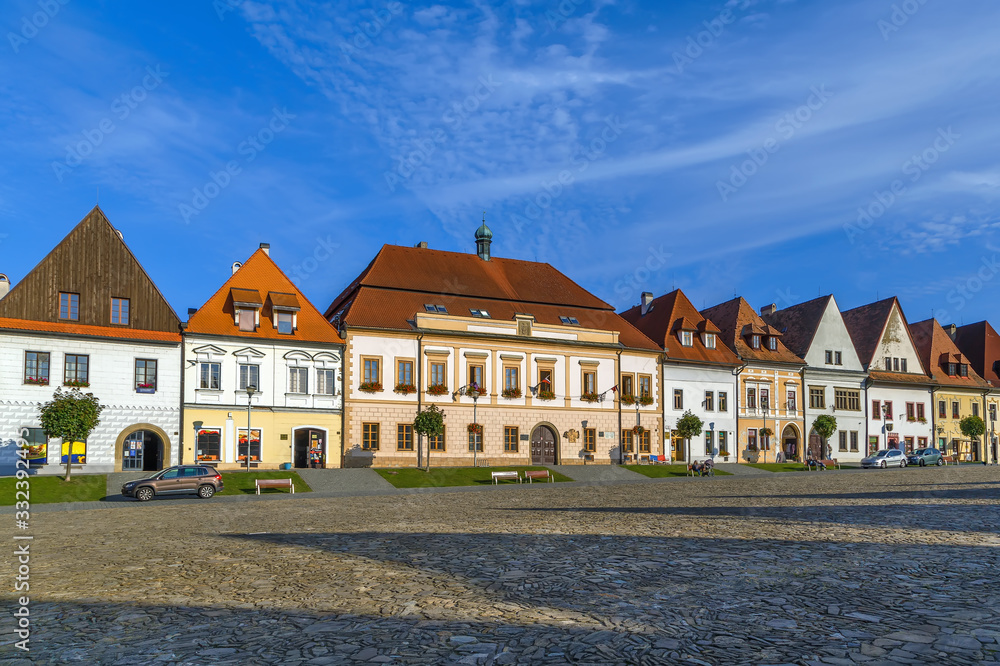 Fototapeta premium Central square, Bordejov, Slovakia