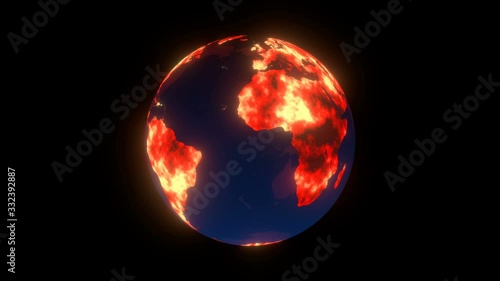 global warming earth concept video