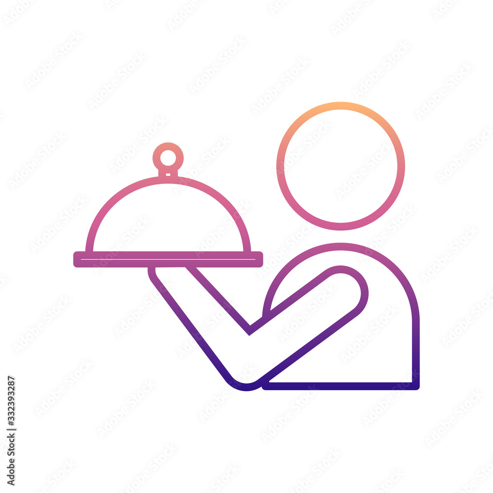 waiter nolan icon. Simple thin line, outline vector of hotel icons for ui and ux, website or mobile application waiter nolan icon. Simple thin line, outline vector of hotel icons for ui and ux, website or mobile application