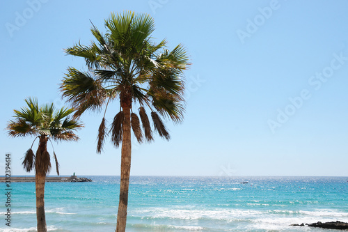 Fototapeta Naklejka Na Ścianę i Meble -  Spain, Villa Joyosa, Beautiful clear mediterranean water