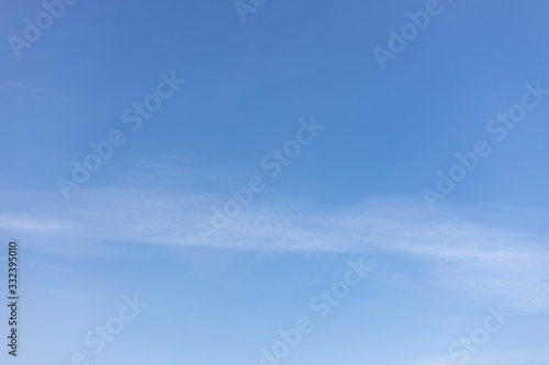 Beautiful Blue Sky With White Clouds On The Sunny Day