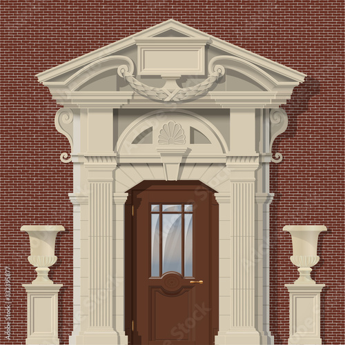 vector image of stone entrance