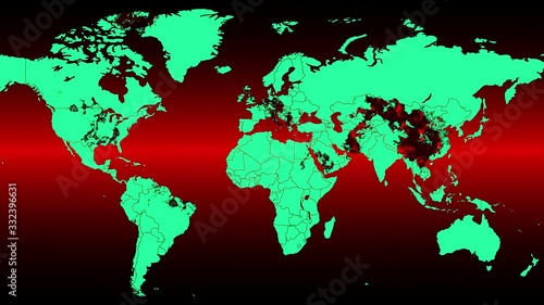  Coronavirus 2019-nCov novel coronavirus concept resposible for asian flu outbreak and coronaviruses influenza as dangerous flu strain cases as a pandemic. Microscope virus close up. 3d rendering