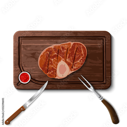 beef steak on cutting board