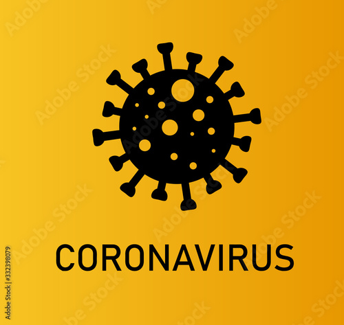Coronavirus Bacteria Cell Icon, 2019-nCoV Novel Coronavirus Bacteria. No Infection and Stop Coronavirus Concepts.