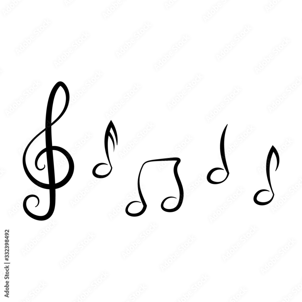 Music notes design, vector illustration. Music notes design, vector illustration.