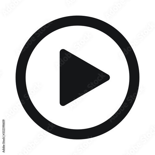 Play video clip or play media ,movie flat vector icon