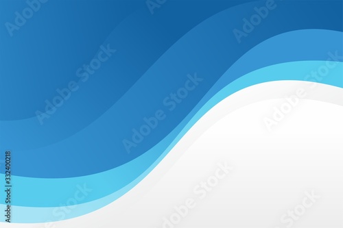 Abstract Stylish Blue Wave Background Design Template Vector