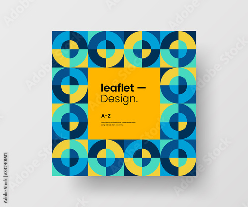 Amazing business advertisement vector mural art square banner mock up. Modern corporate abstract geometric illustration design layout background. Company identity quadrangle texture brochure template.