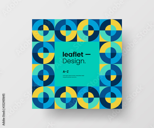 Amazing business advertisement vector mural art square banner mock up. Modern corporate abstract geometric illustration design layout background. Company identity quadrangle texture brochure template.