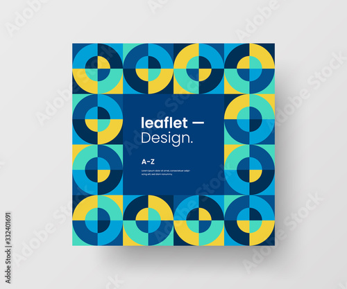 Amazing business advertisement vector mural art square banner mock up. Modern corporate abstract geometric illustration design layout background. Company identity quadrangle texture brochure template.
