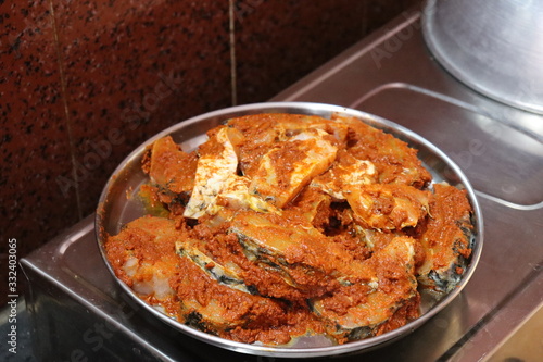 Raw Fish fry prepared in south Indian style