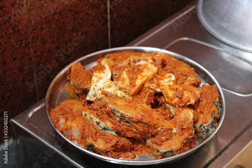 Raw Fish fry prepared in south Indian style