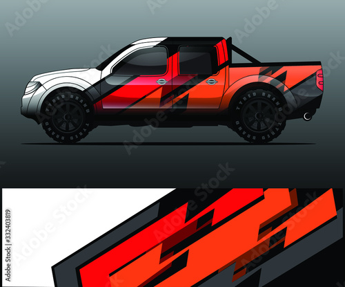 truck decal graphic wrap vector, abstract background