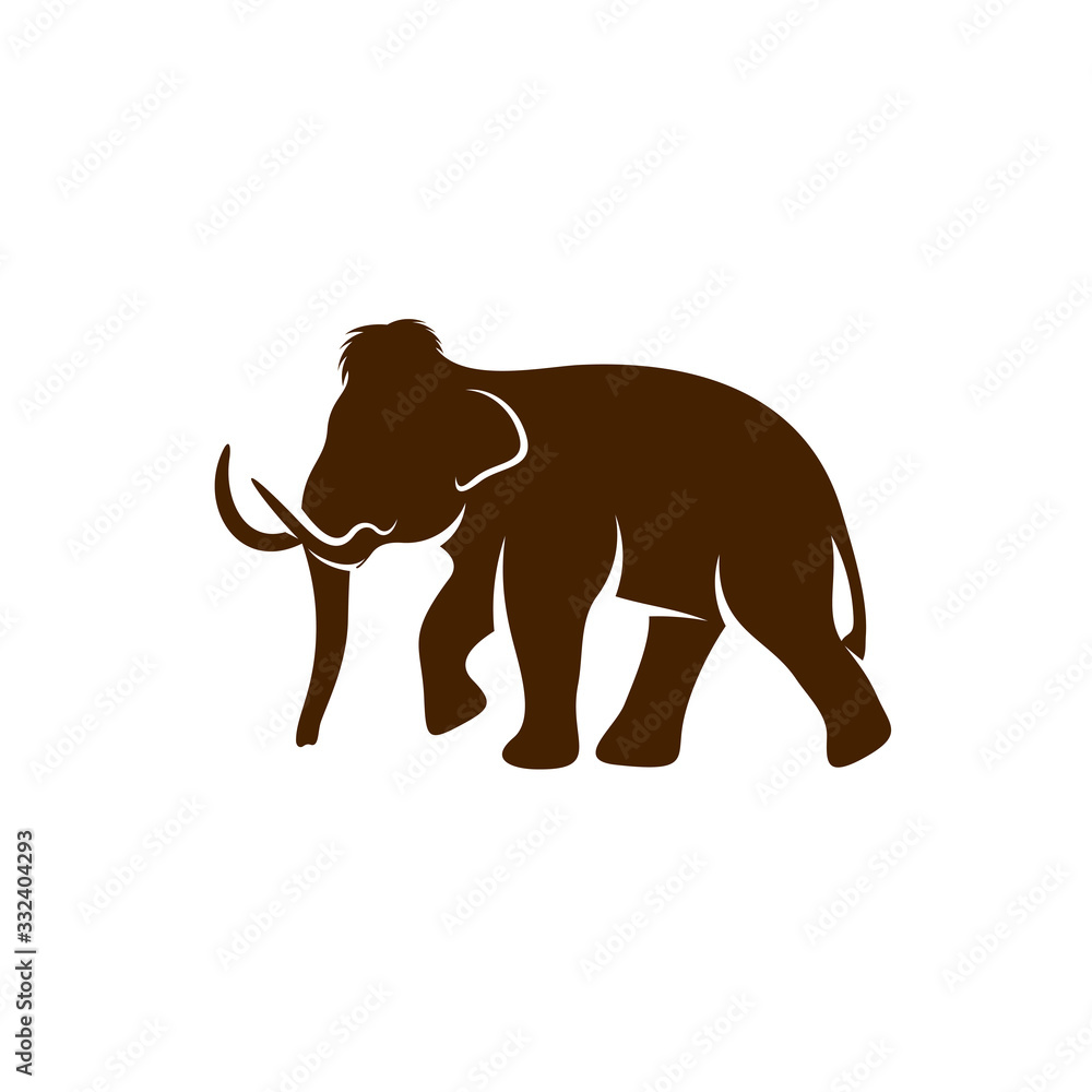 Obraz premium Mammott logo design vector template. Silhouette of Mammott design illustration
