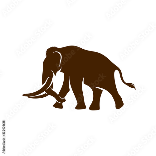 Mammott logo design vector template. Silhouette of Mammott design illustration