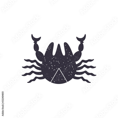 Zodiac sign Cancer. The symbol of the astrological horoscope.