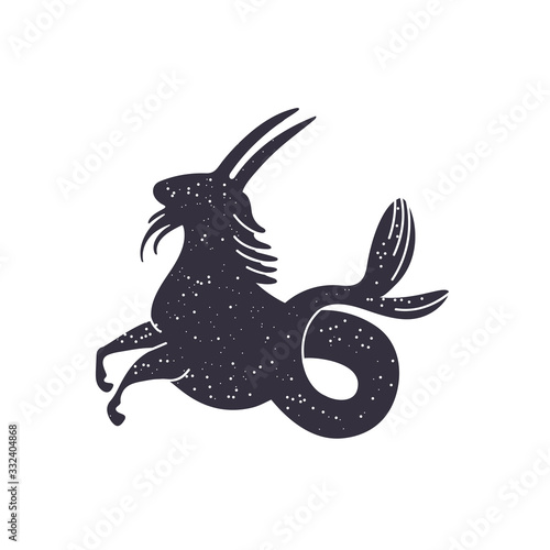 Zodiac sign Capricorn. The symbol of the astrological horoscope.