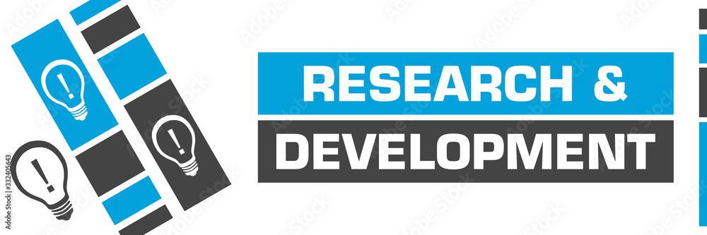 Research And Development Blue Grey Line Boxes Bulbs Research And Development Blue Grey Line Boxes Bulbs