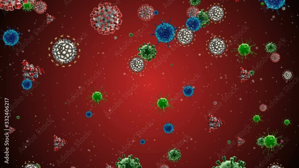 Vidéo Stock Medical illustration 2d, 3d animation background of cells