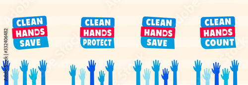 Wash your hands Coronavirus corona virus prevention for COVID-19 banner 