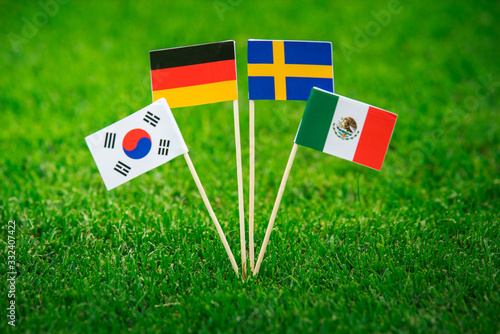 National Flags of Germany, Mexico, Sweden, Korea Republic, South Korea
