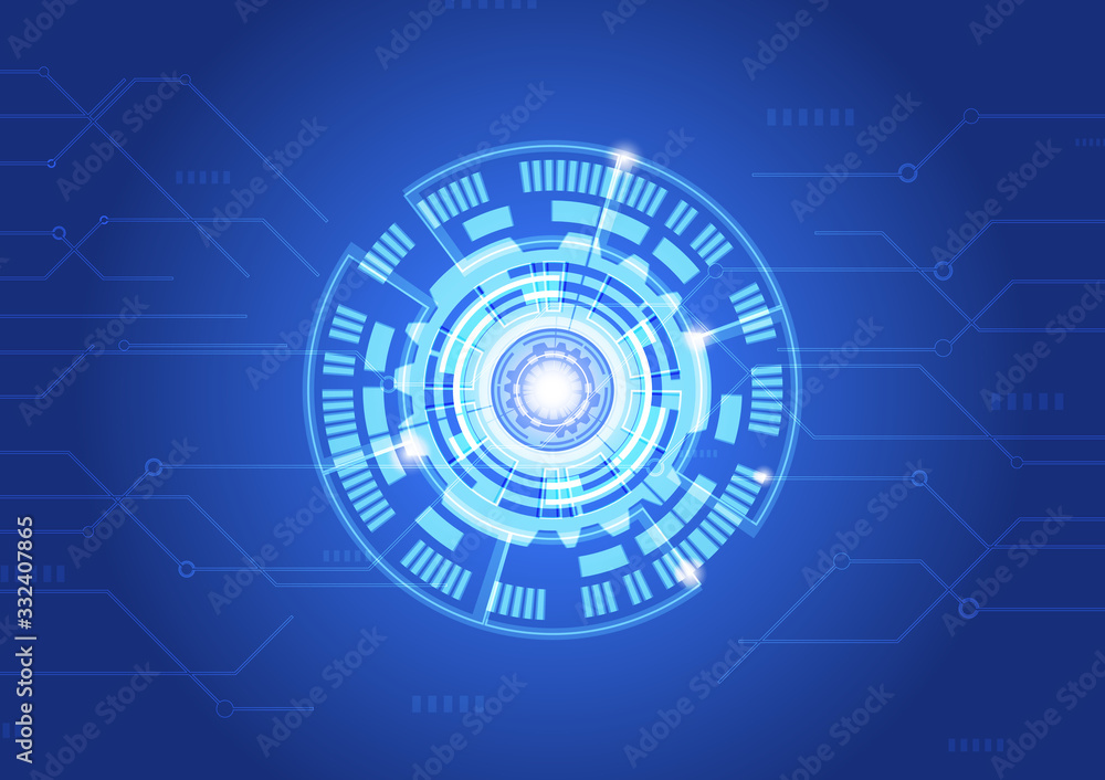 Abstract cybernetic technology circuit background vector Abstract cybernetic technology circuit background vector