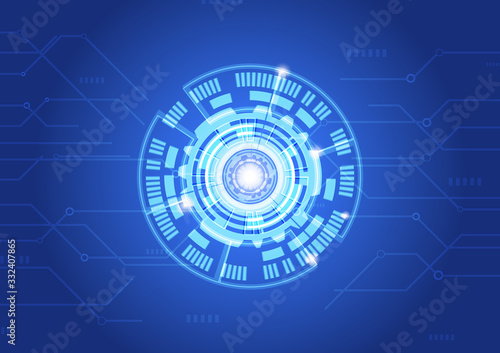 Abstract cybernetic technology circuit background vector