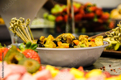 A delicious and fresh gourmet brunch in a meeting to enjoy