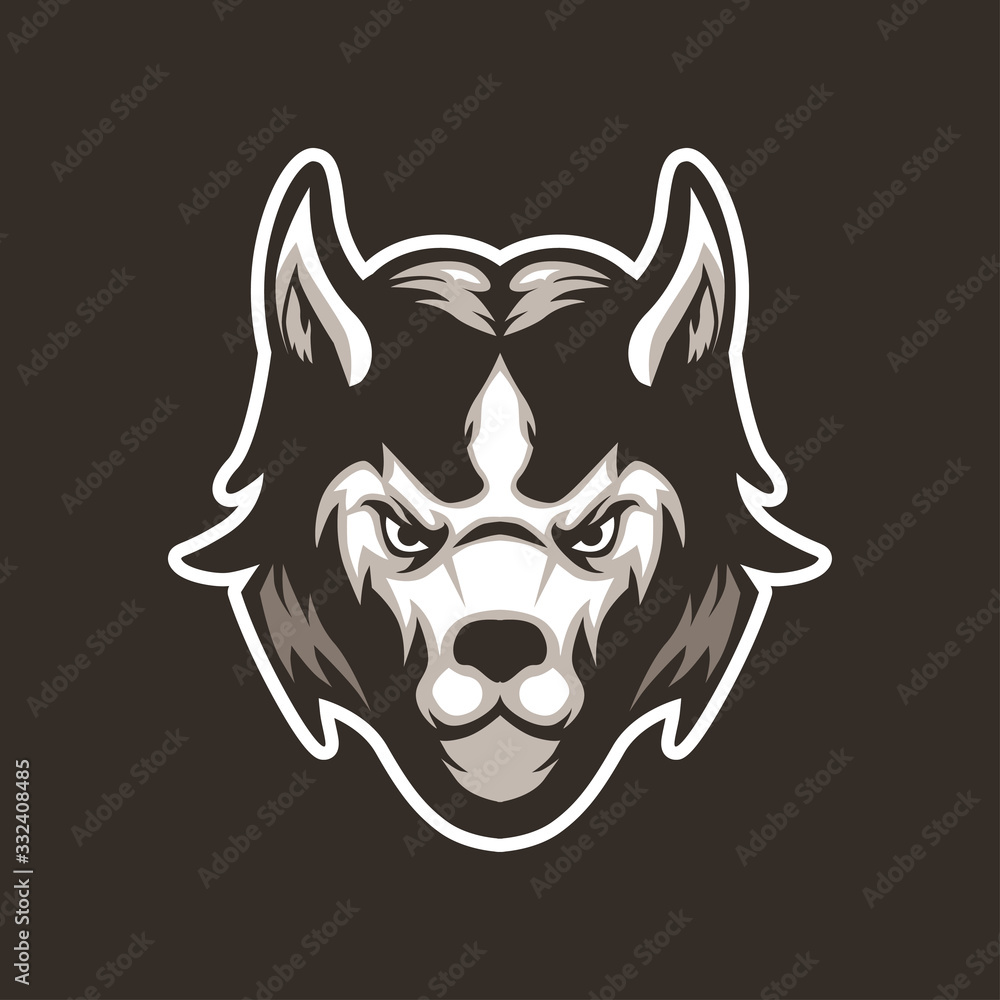 Fototapeta premium WOLF HEAD MASCOT LOGO 