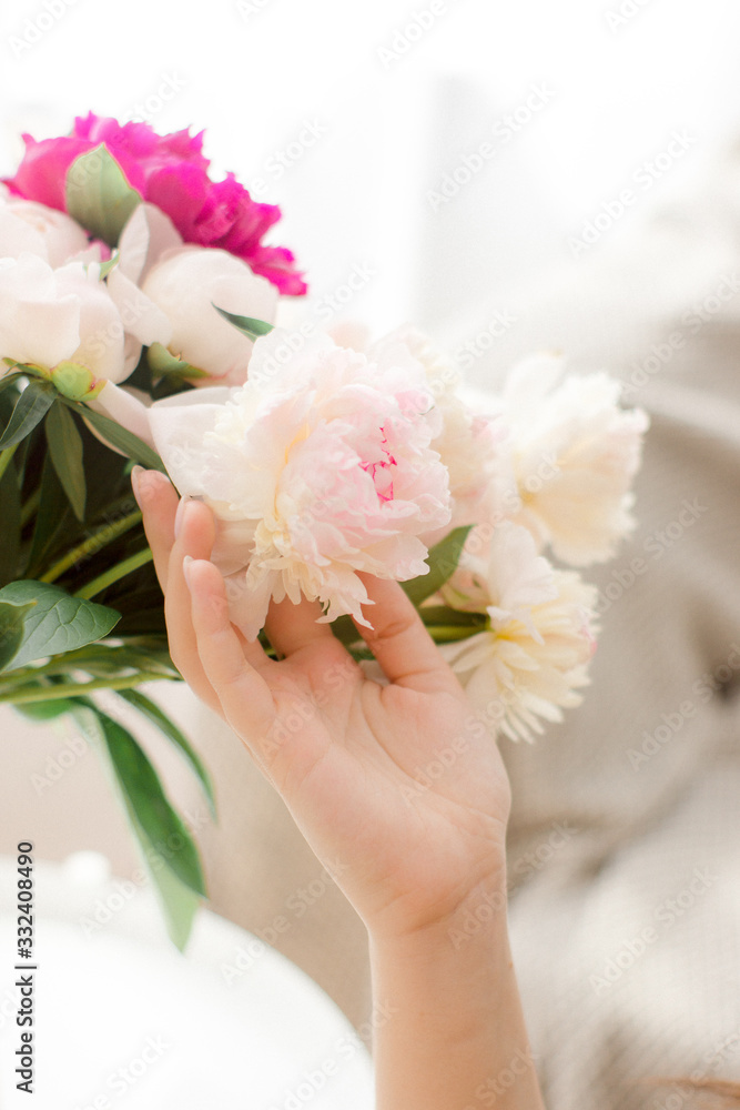 bouquet of peony flowers bouquet of peony flowers