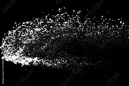 White splashes isolated on black background. Abstract vector explosion. Digitally generated image. Illustration, EPS 10.