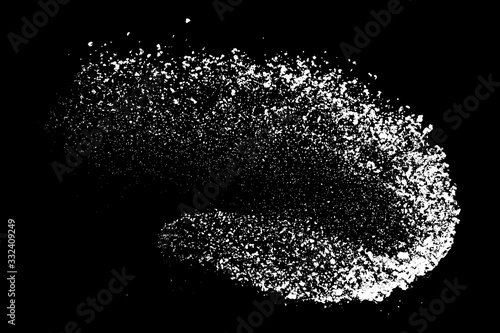 White splashes isolated on black background. Abstract vector explosion. Digitally generated image. Illustration, EPS 10.