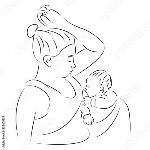 mother is breastfeeding a newborn