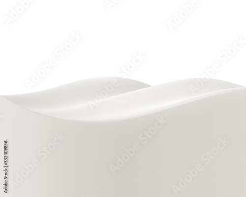 Flow milk close-up, 3D illustration