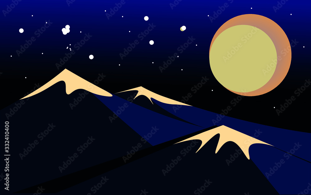 Obraz premium moon and stars