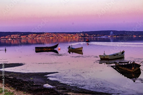 Prima dell alba nella laguna di Sant' Antioco