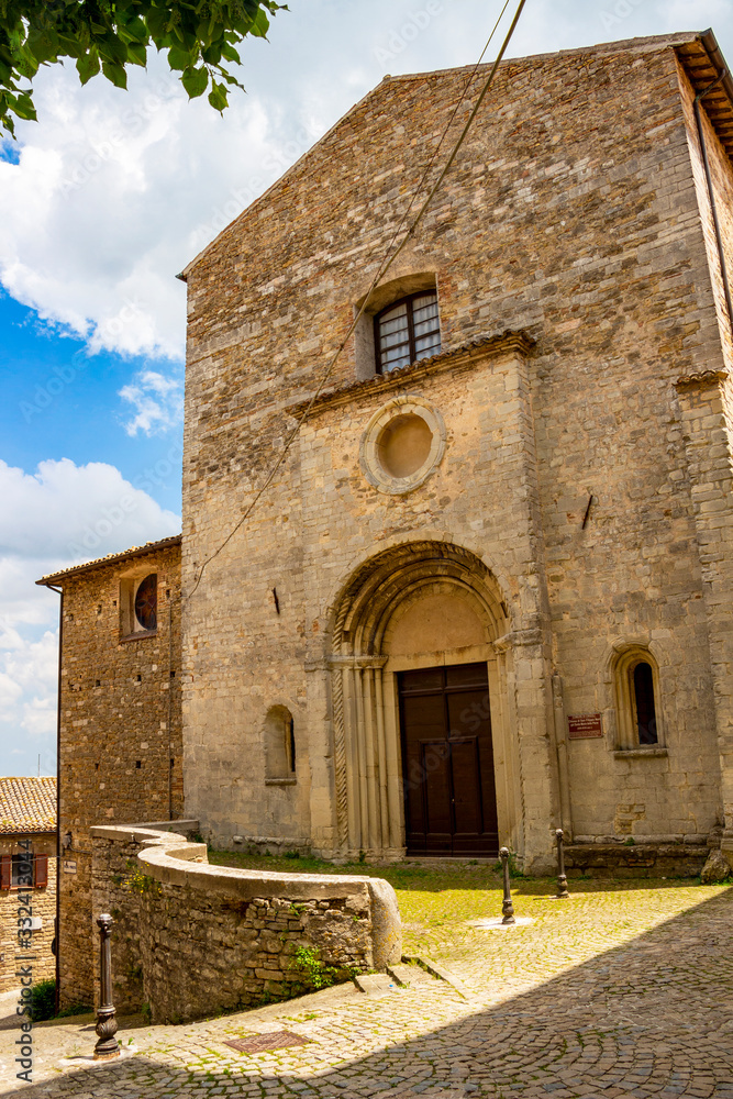 Church of San Filippo Neri facade in Cingoli, Marche Region, Province of Macerata, Italy