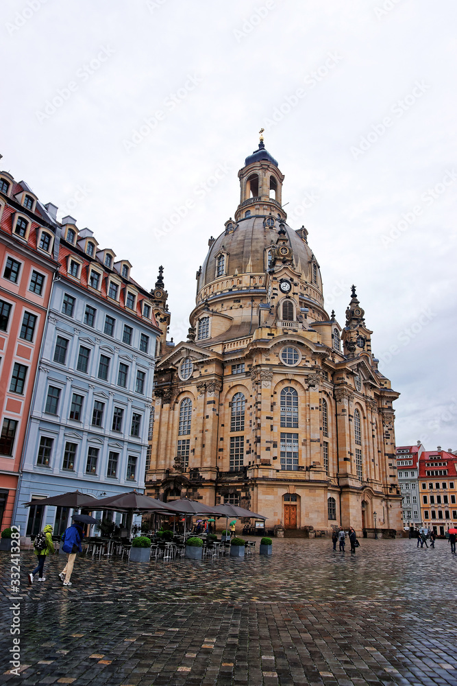Frauenkirche in the center of Dresden Germany