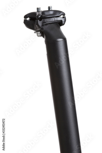 Bicycle seatpost on a white background for online sale. Bicycle spare parts photo