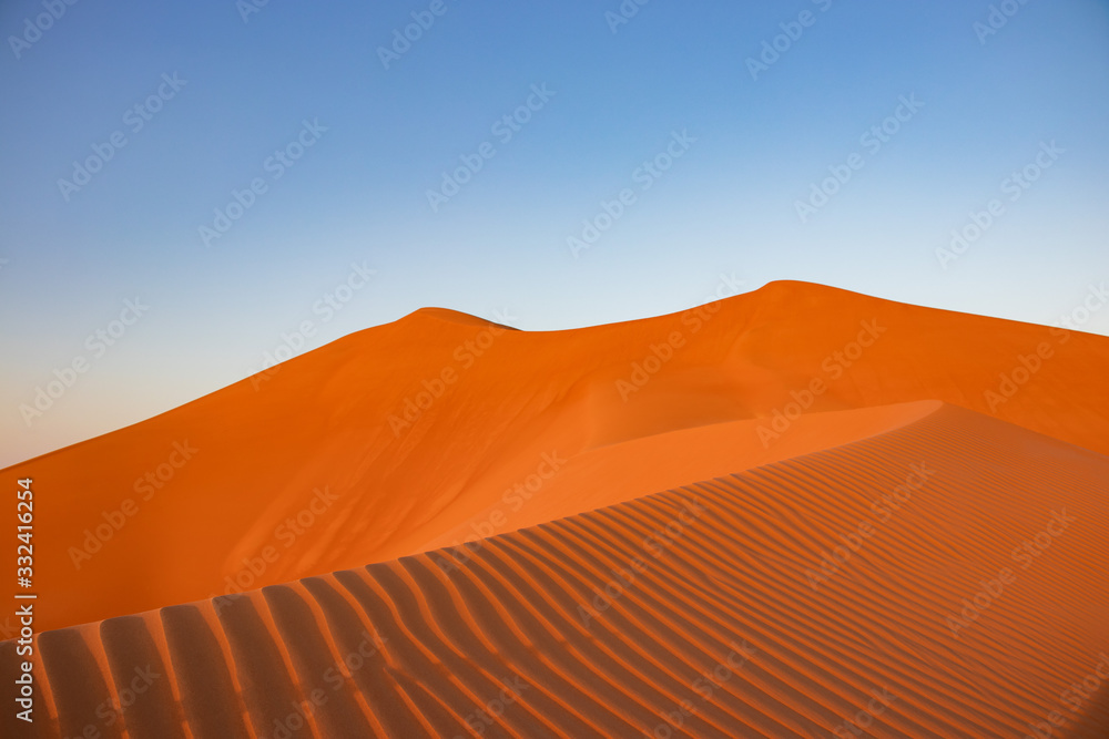 Dunes in Rub al Khali the empty quarter between Oman and Saudi Arabia near Salalah