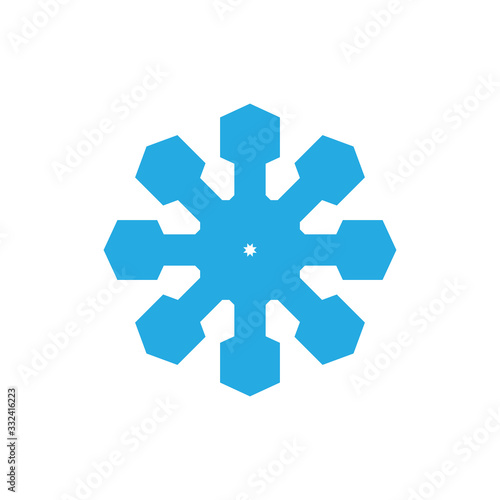 Blue Ice logo design vector