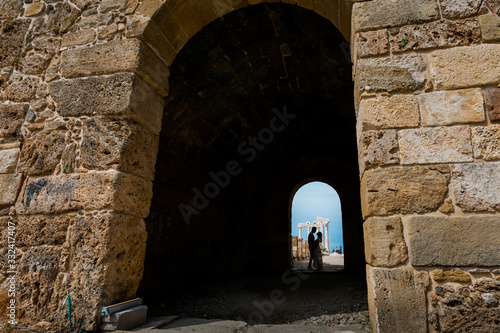 Tourists in temple Side, Turkey © sitriel
